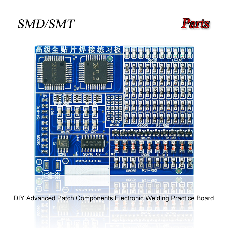 Diy Electronics Kits For Kids - 02 Patch-Komponenten, elektronisches Schweiß-Übungsplatinen-Set, SMD/SMT, DIY-Lötfähigkeitsübungen,