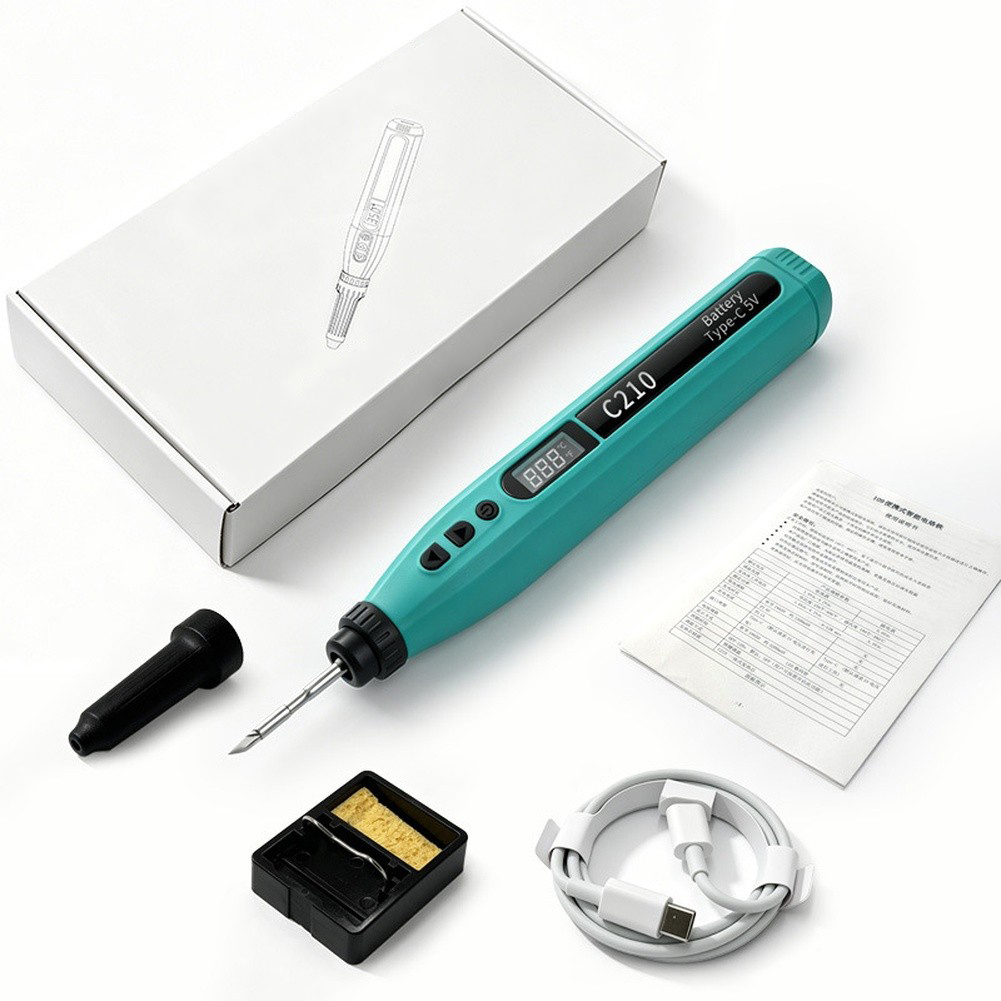 Diy Elektronic - Intelligentes digitales USB-Lötkolben-Set, tragbarer, kabelloser, digitaler