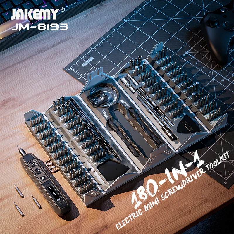 Diy Box Electronics Mall - JAKEMY JM-8193 180-in-1 Elektro-Mini-Präzisions-Schraubendreher-Toolkit, multifunktional, für