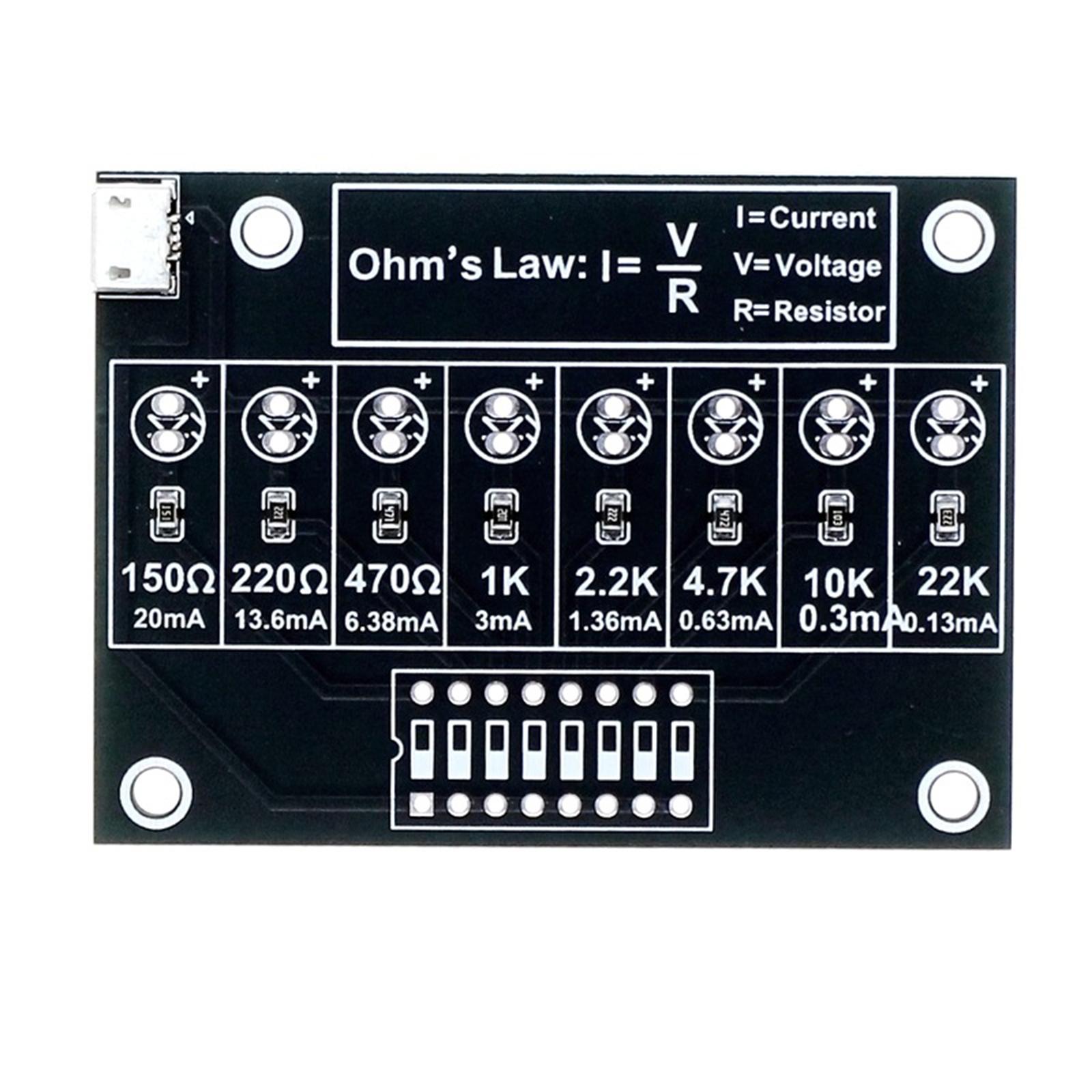 Diy Electronics Learning Kit - DIY Lötübungs-Set Schweißset Elektronisches Schaltkreis-Projekt Trainings-Widerstands-Lernboard