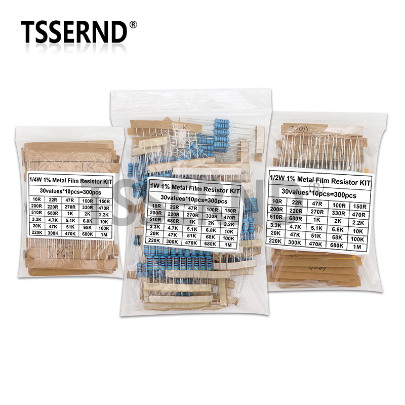 Resistor Kit 1 4W - 300PCS 1/4W 1/2W 1W 1% Metallschichtwiderstand