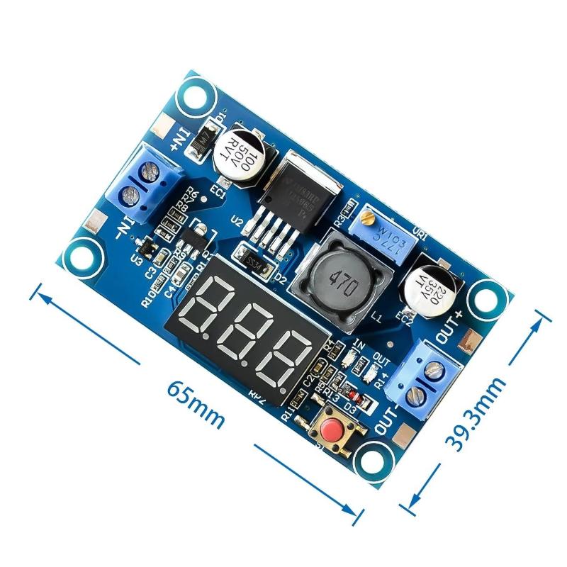 Diy Electronic Modules - LM2596 Stromversorgungsmodul mit Display 3A 2,5-40V