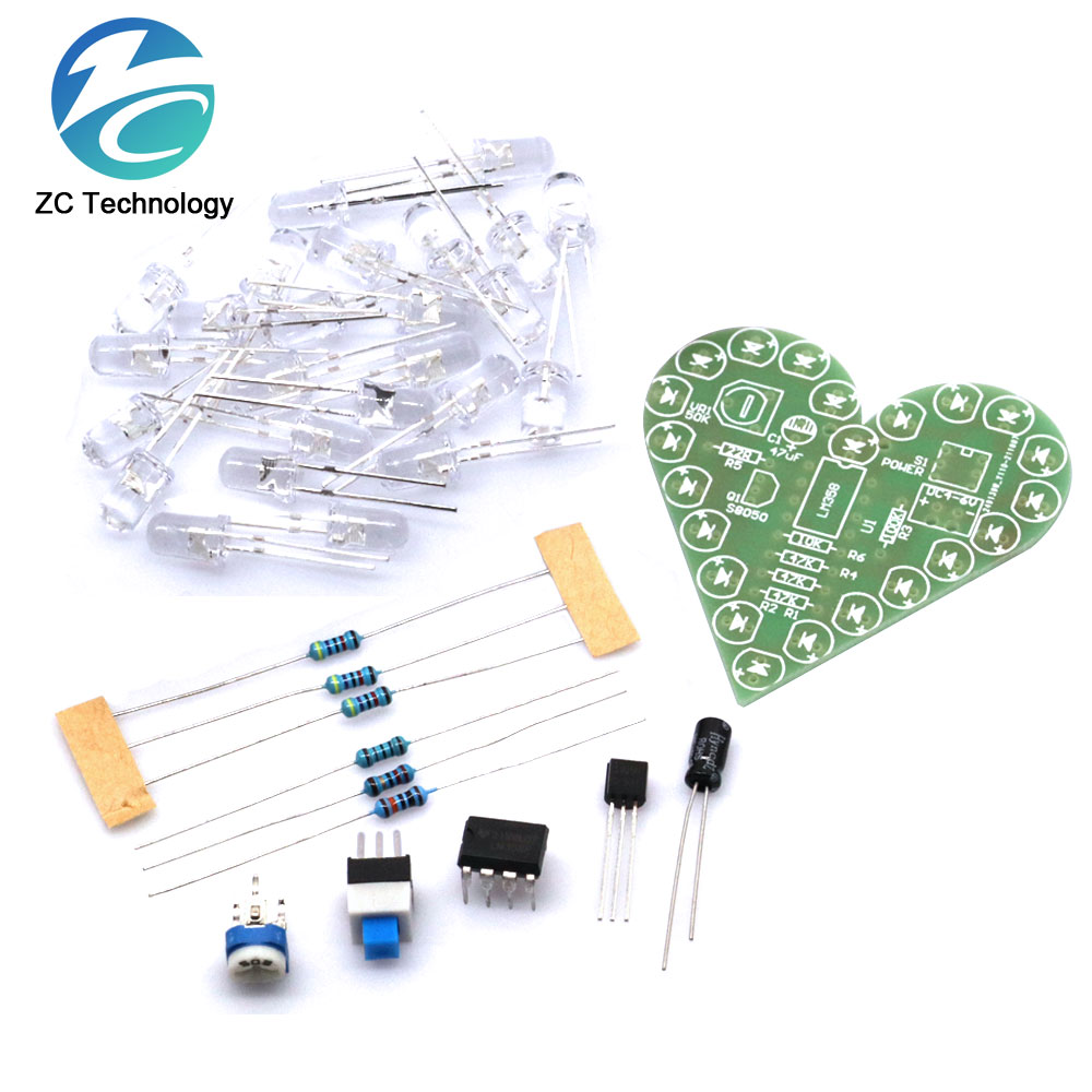Diy Electronics Learning Kit - DIY Kit Herz Form Atmen Lampe
