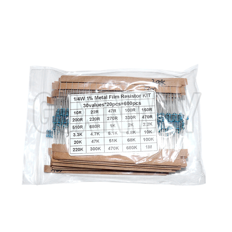 30-Werte-Packung, sortiertes K – Resistor Kit 1 4W Bewertung und Preis