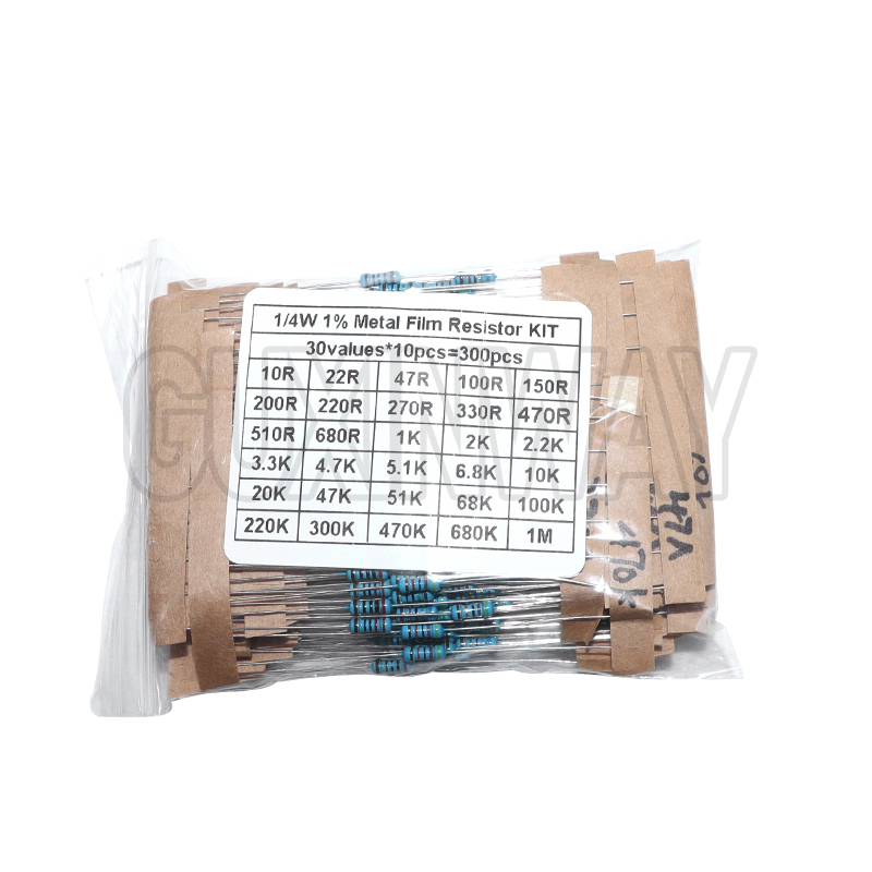 30-Werte-Packung, sortiertes K – Resistor Kit 1 4W Bewertung und Preis
