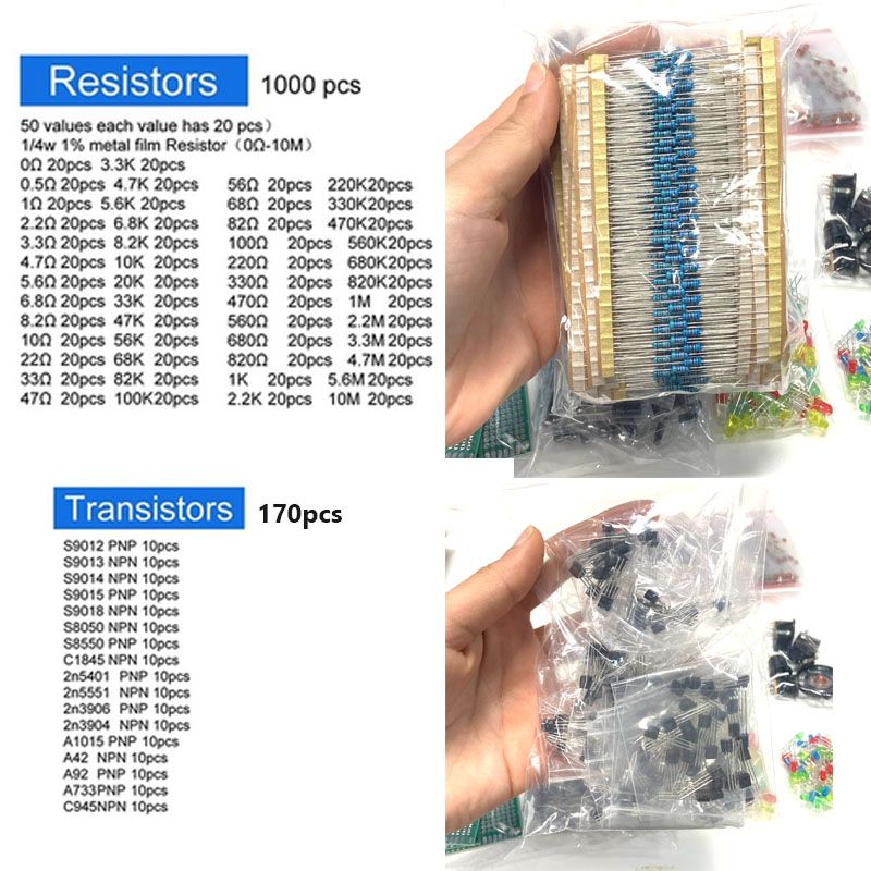 1900-teiliges Komponenten-Set  – Resistor Kit 1 4W Bewertung und Preis