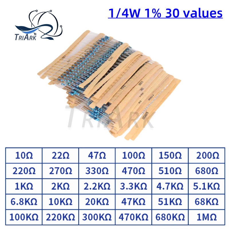 300/600/Set 30 Arten 1/4 W 1 % – Resistor Kit 1 4W Bewertung und Preis