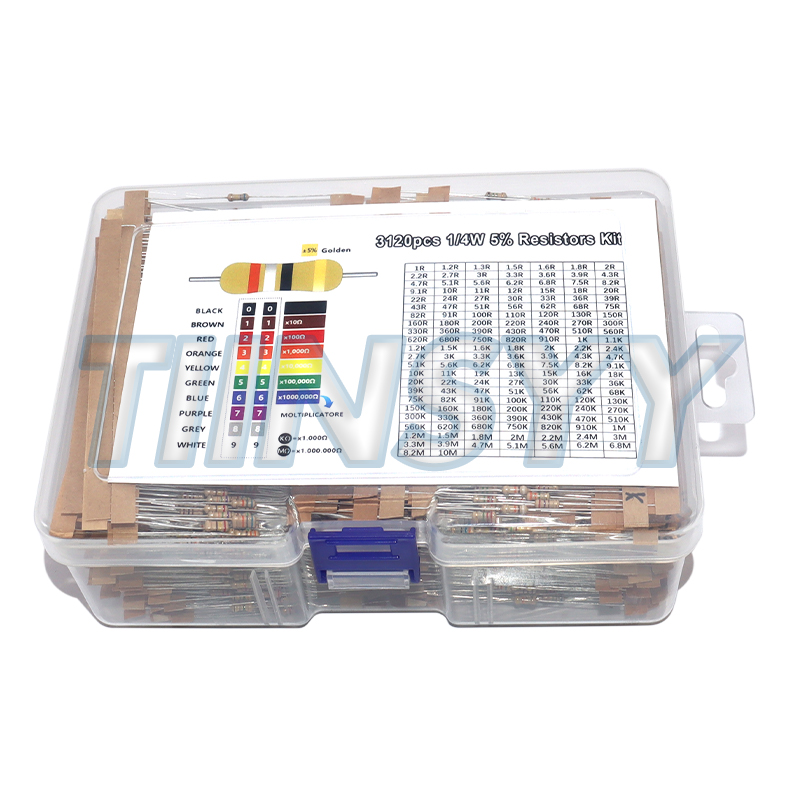 3120 Stück 156 Werte 1-10M Ohm – Resistor Kit 1 4W Bewertung und Preis