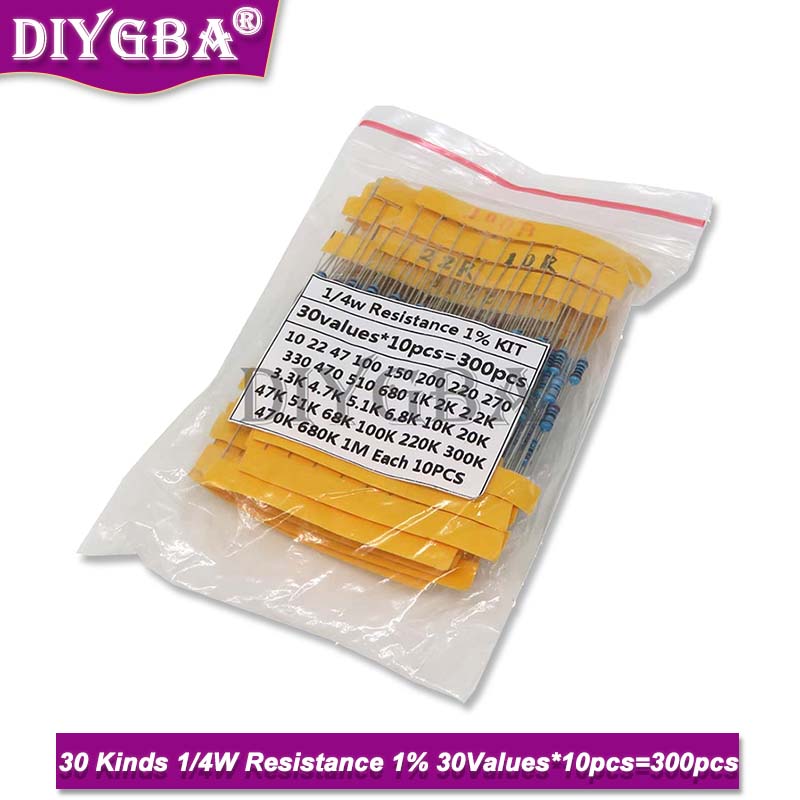 600 Teile/satz 30 Arten 1/4 W  – Resistor Kit 1 4W Bewertung und Preis