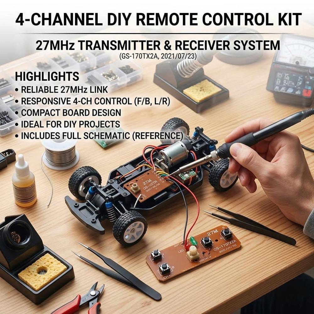 27MHz Fernbedienungs-Set 4-Kan – Diy Electronic Modules Bewertung und Preis