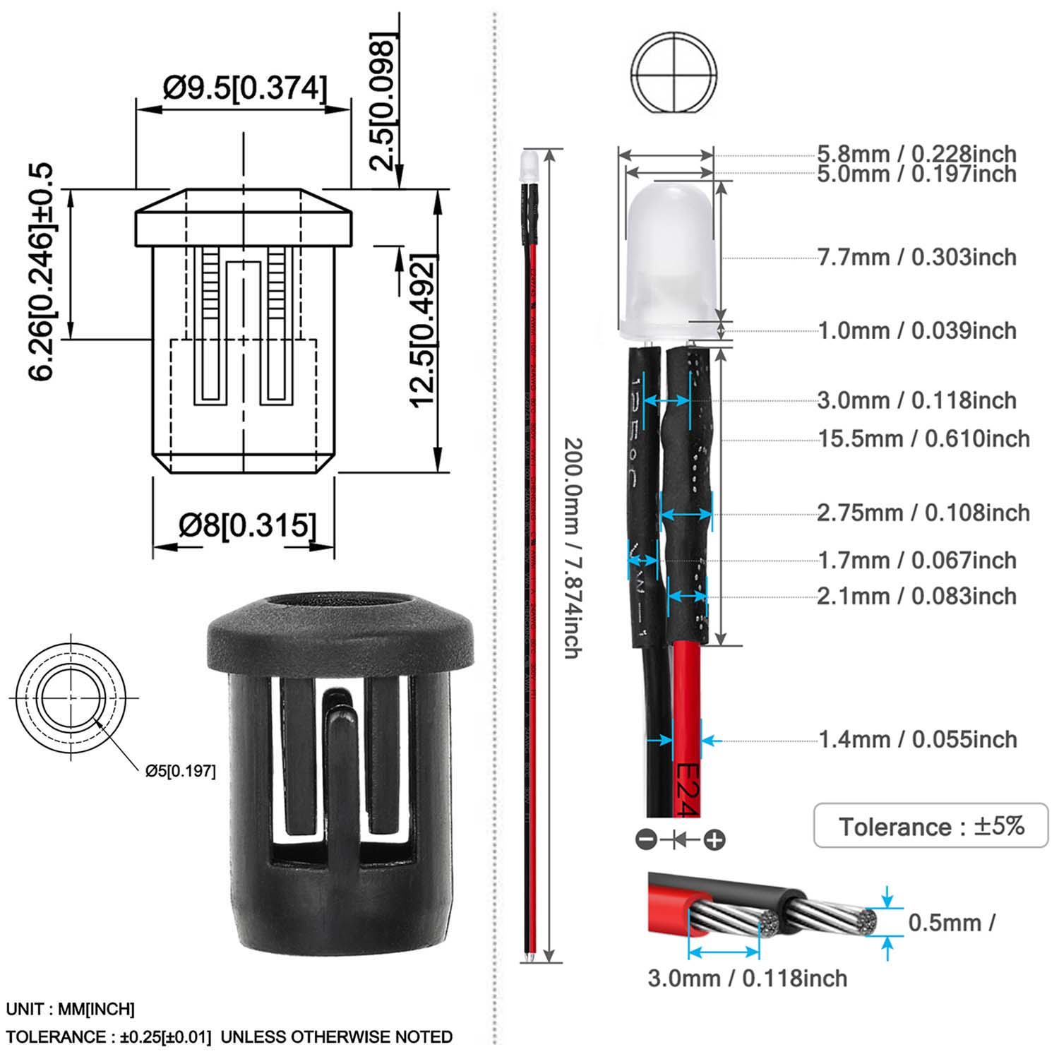 DC 12V 5mm Vorverdrahtetes Dif – Hobby Diy Electronics Kit Bewertung und Preis