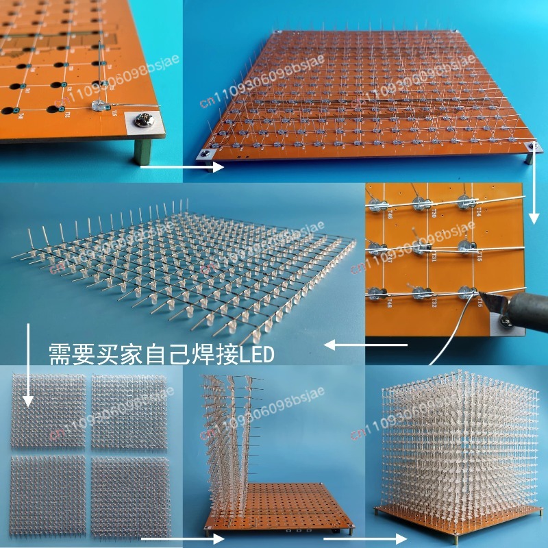 3D16MINI Lichtwürfel-Set 16X16 – Diy Electronics Parts Bewertung und Preis