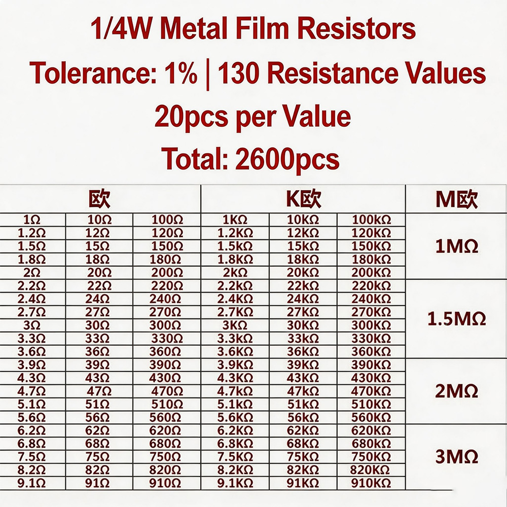 2600 Stück Metallfilm-Widerstä – Diy Electronics For Beginners Bewertung und Preis