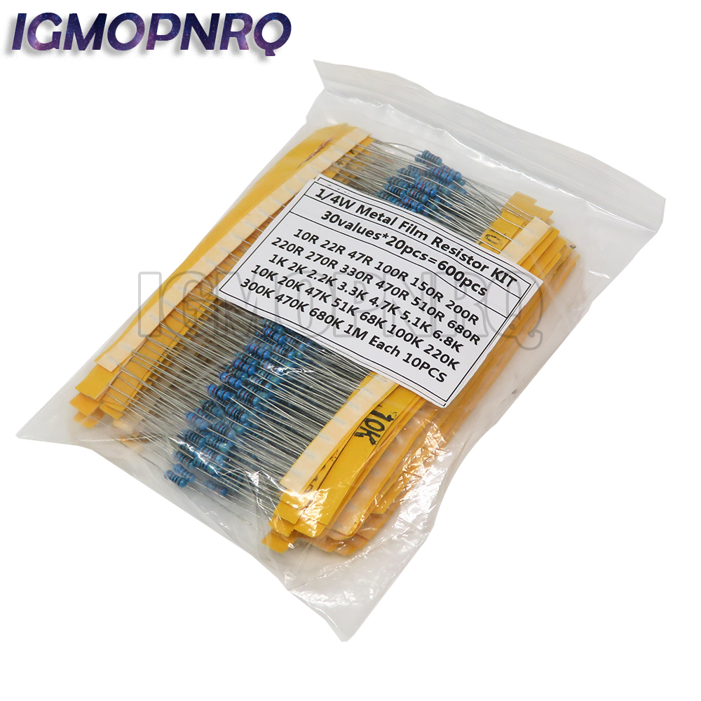 600 teile/satz 30 Arten 1/4W W – Resistor Kit 1 4W Bewertung und Preis